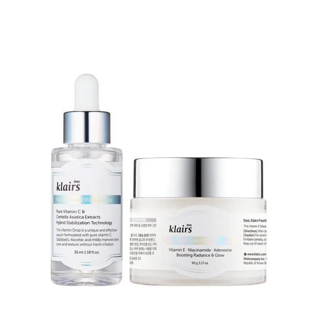 Dear, Klairs Freshly Juiced C Drop + E Mask Set serum glød