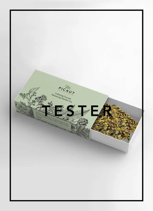 M Picaut Calming Cocoon Balancing Herbal Tea urtete 100 g tester