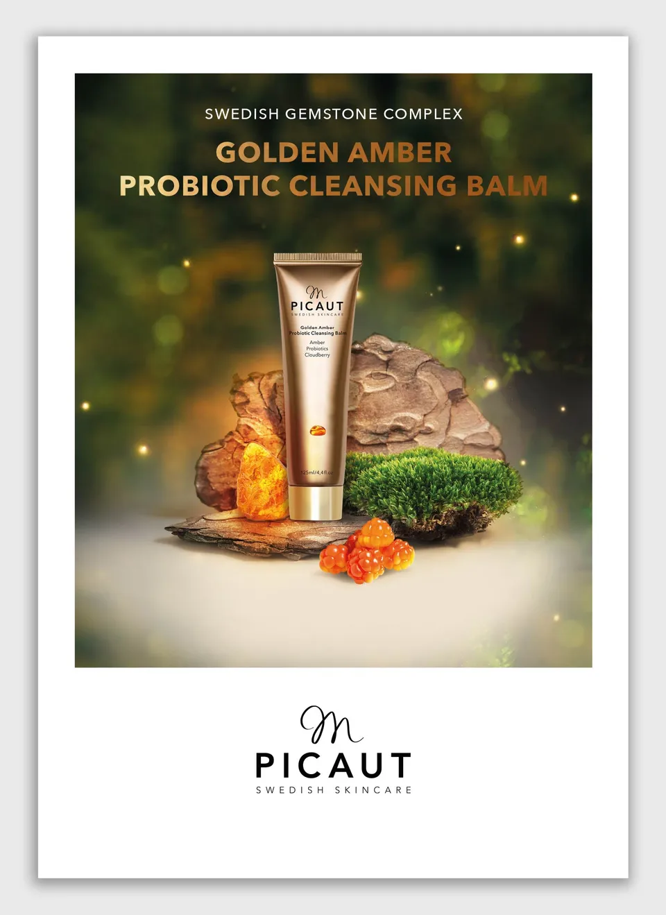 M Picaut Golden Amber Cleansing Balm Poster 50x70 plakat