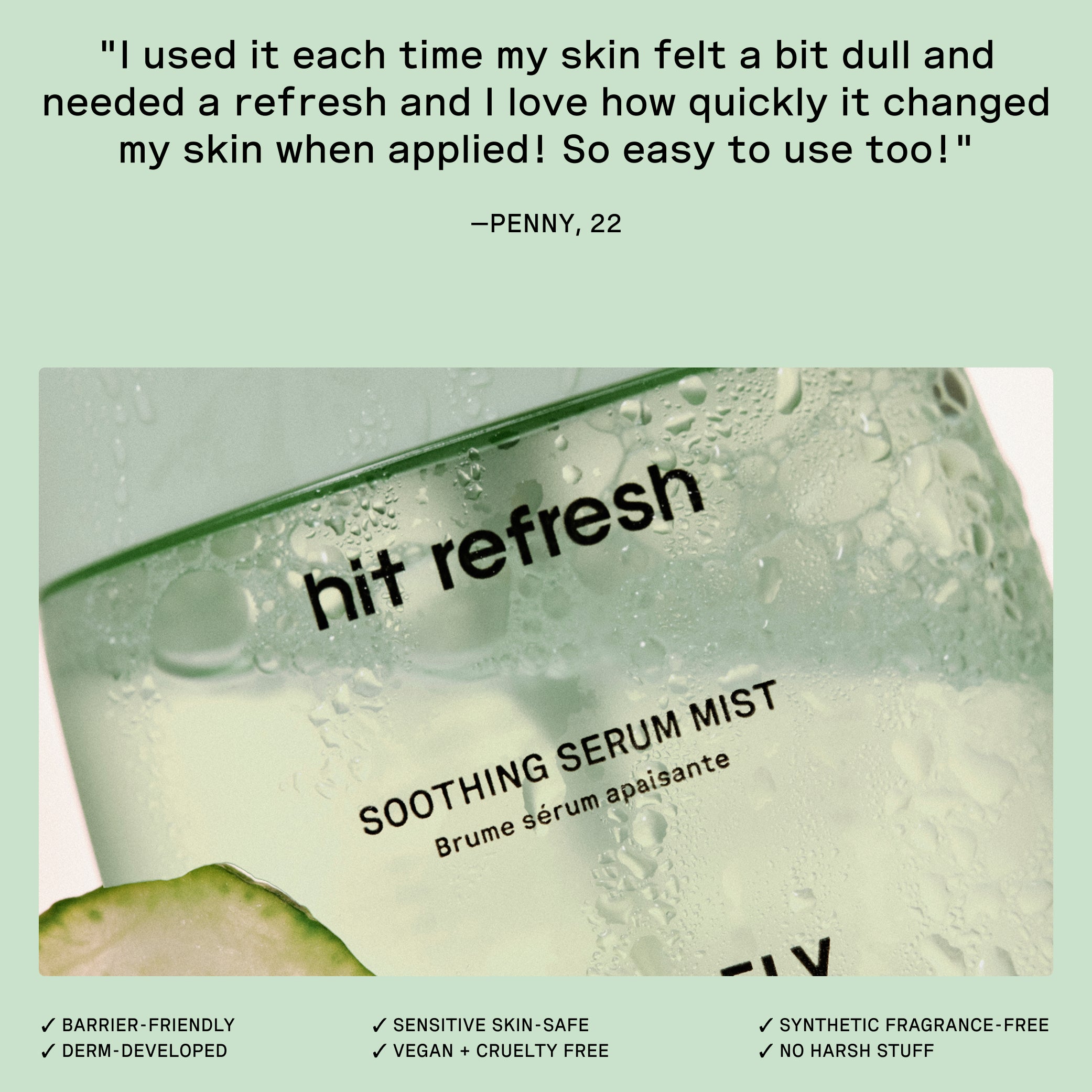 Sincerely Yours Hit Refresh serumspray 55 ml fukt