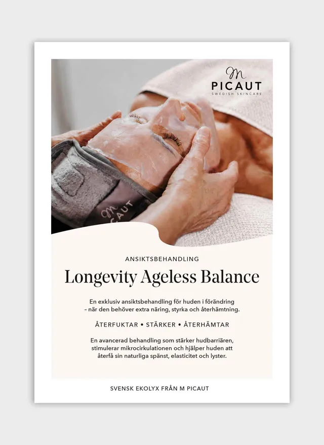 M Picaut Longevity Ageless Balance flyer A4 behandling