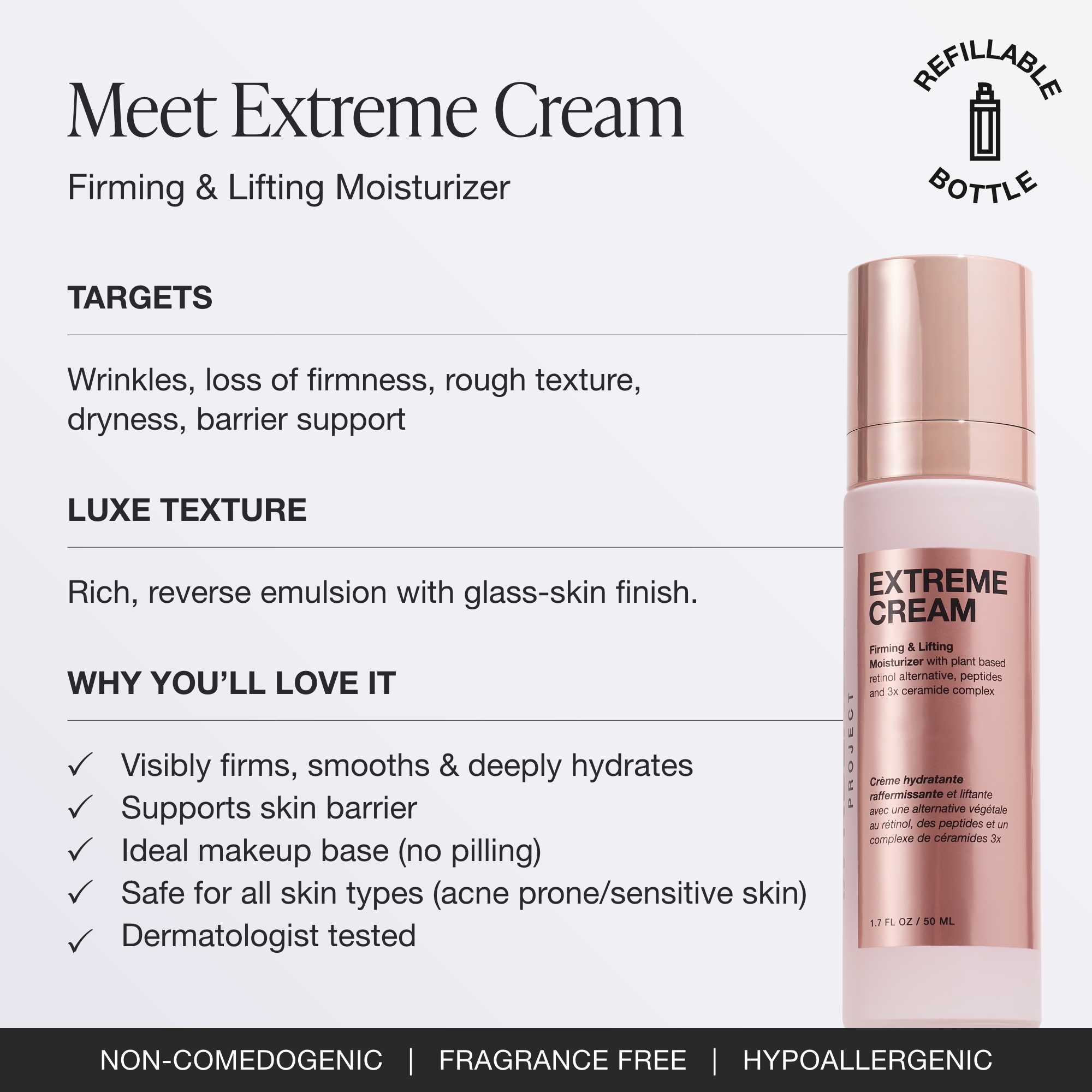 Innbeauty Project Extreme Cream ansiktskrem full size peptid
