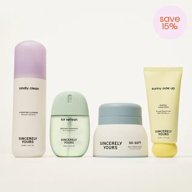 Sincerely Yours The Essentials hudpleiesett 4-steg mot kviser