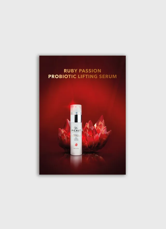 M Picaut Ruby Passion Probiotic Lifting Serum vykort 10 stk probiotisk