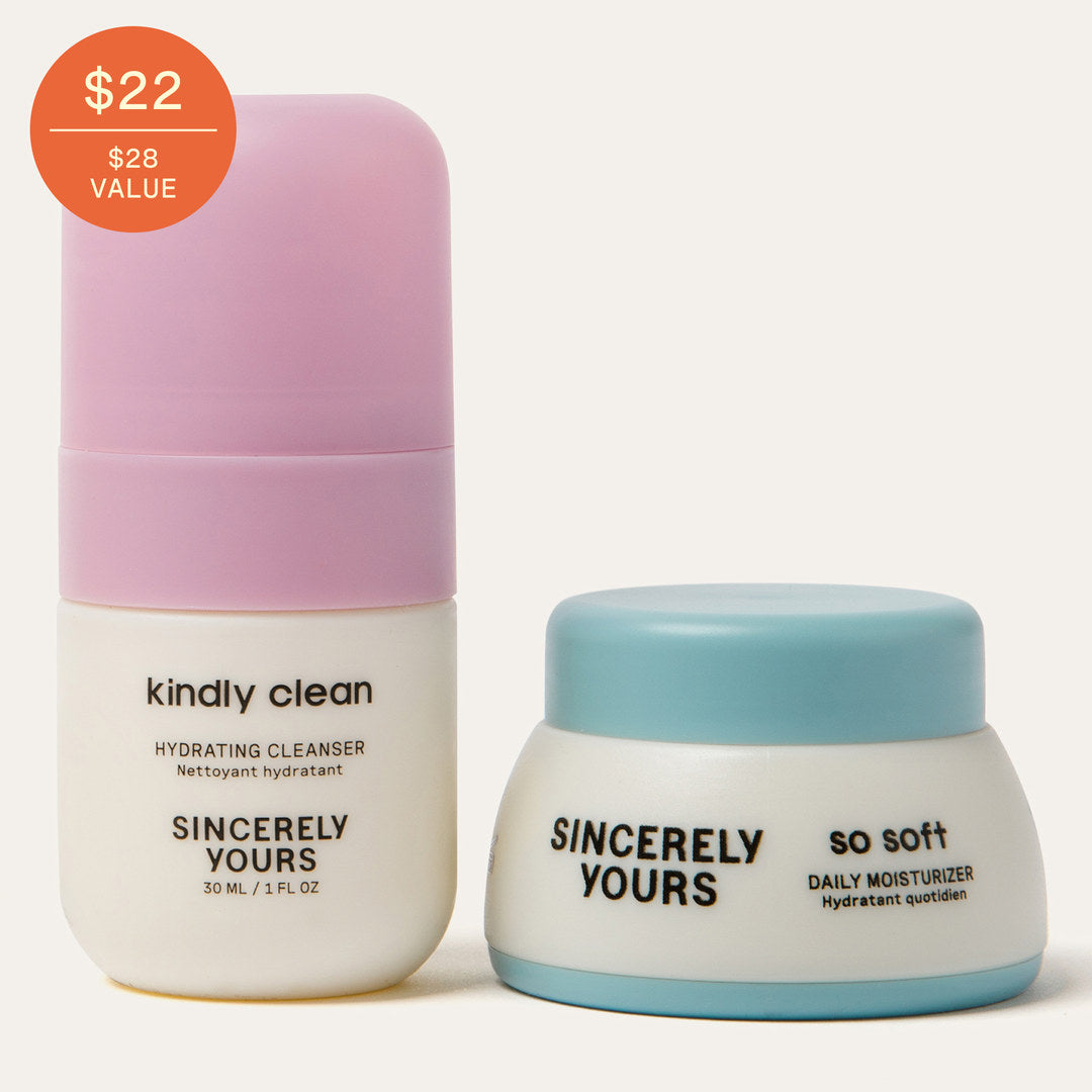 Sincerely Yours P.S. Travel Twins reisesett mini rens og krem