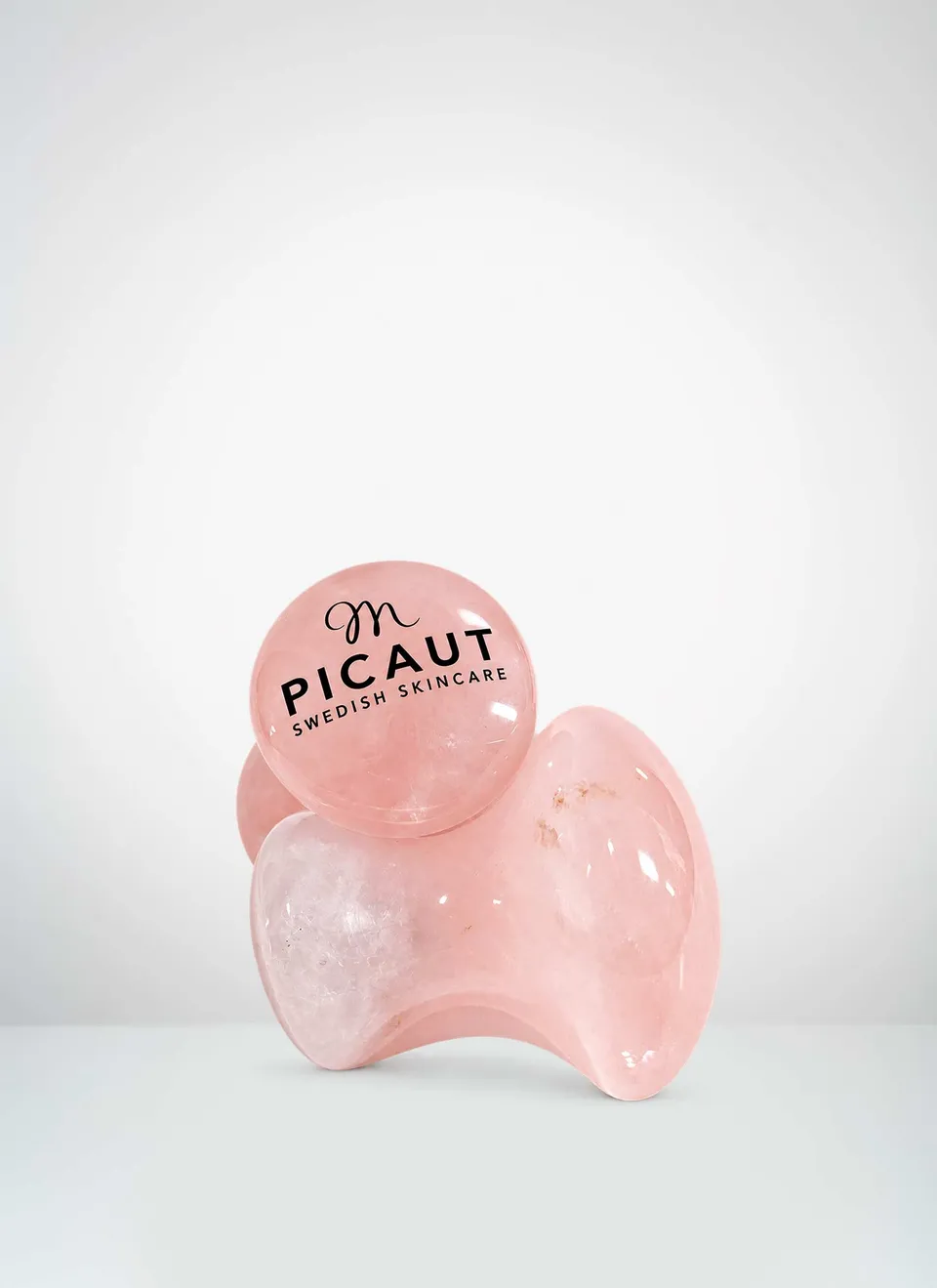 M Picaut Gua Sha rund stein Rose Quartz rosenkvarts