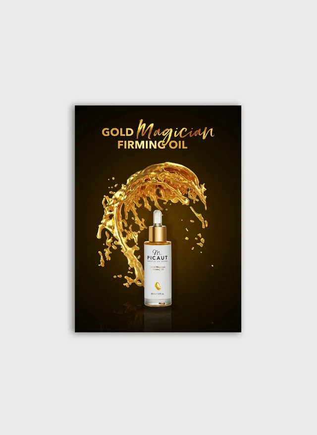 M Picaut Gold Magician Firming Oil vykort 10 stk oppstrammende