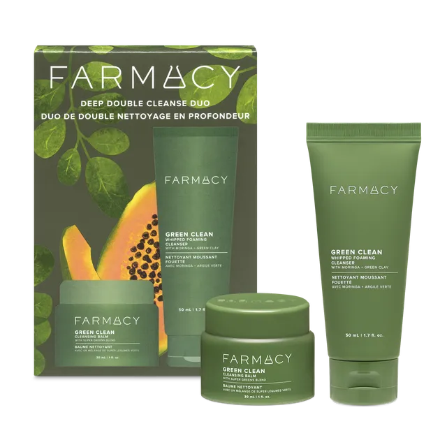 Farmacy Deep Double Cleanse Duo rensesett 30 ml + 50 ml