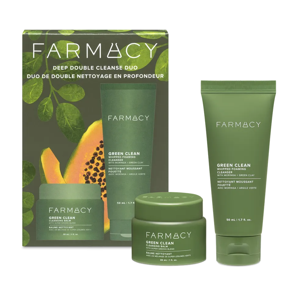 Farmacy Deep Double Cleanse Duo rensesett 30 ml + 50 ml