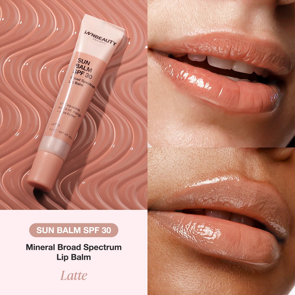 Innbeauty Project Sun Balm SPF 30 leppepomade Latte