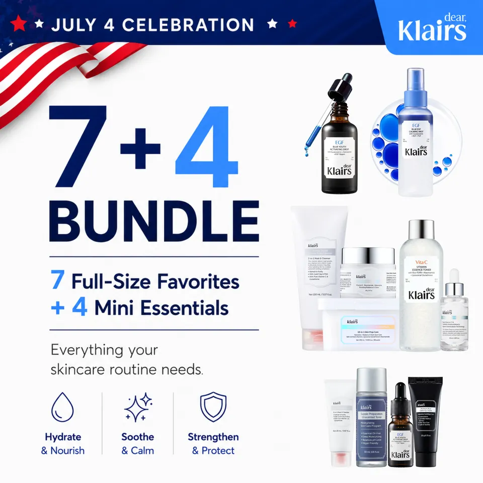 Dear Klairs 7+4 Skincare Routine Bundle hudpleiesett