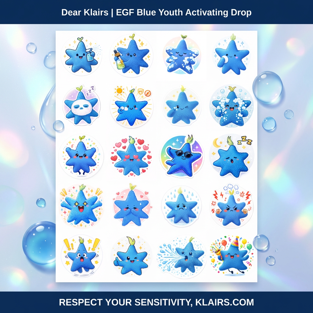 Dear, Klairs My Blue DIY Mist Kit mistflaske stickers blå