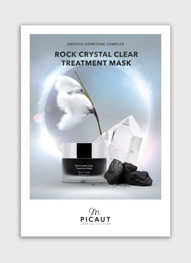M Picaut Rock Crystal Clear Treatment Mask flyer A4 maskeinfo