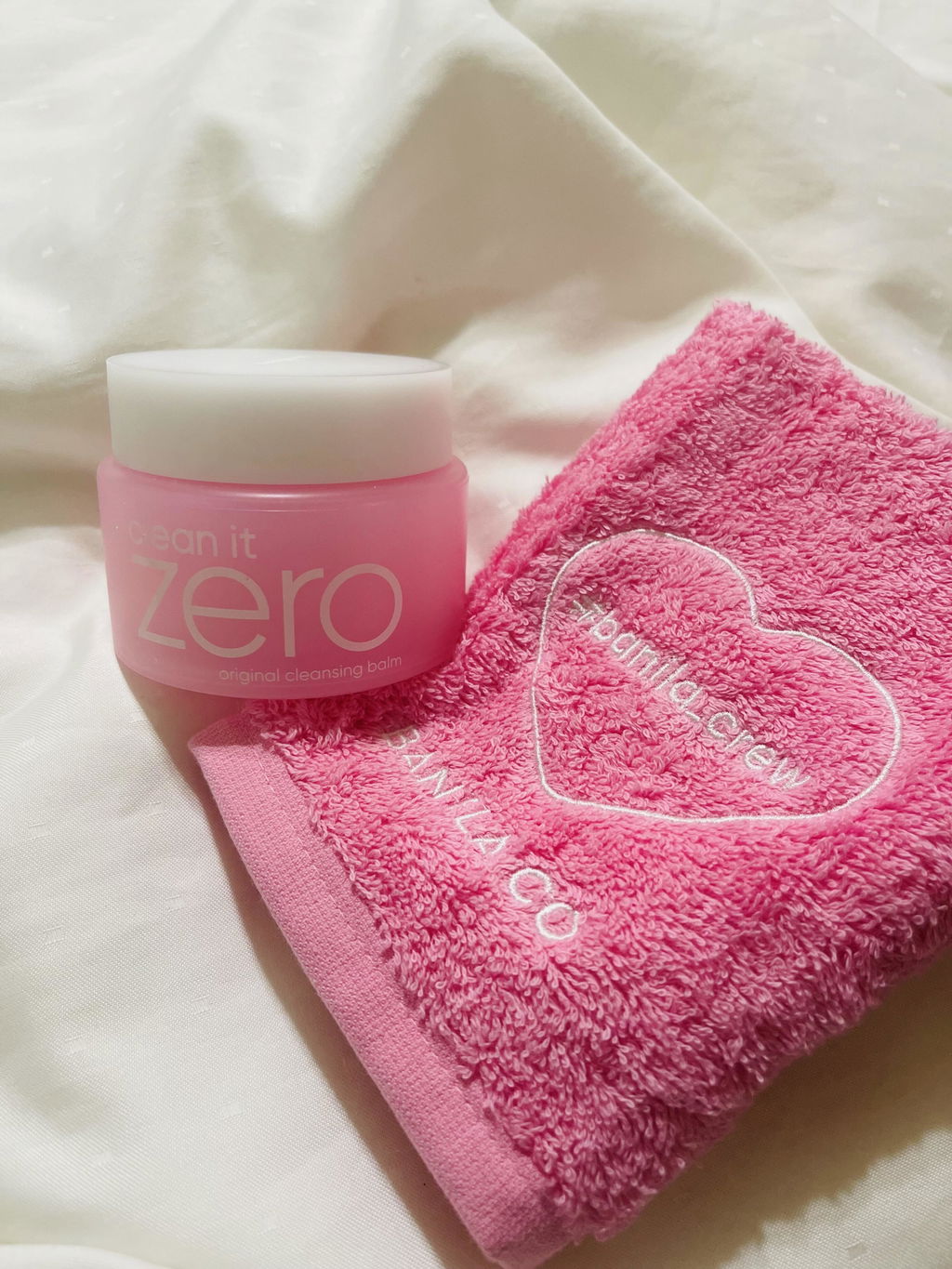 Banila Co Pink håndkle mykt til rens
