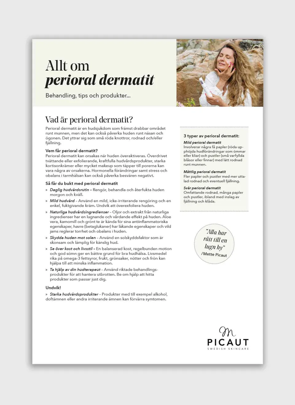 M Picaut Perioral Dermatit flyer A4 10 stk