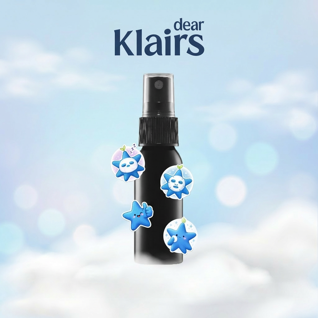Dear, Klairs My Blue DIY Mist Kit mistflaske stickers blå