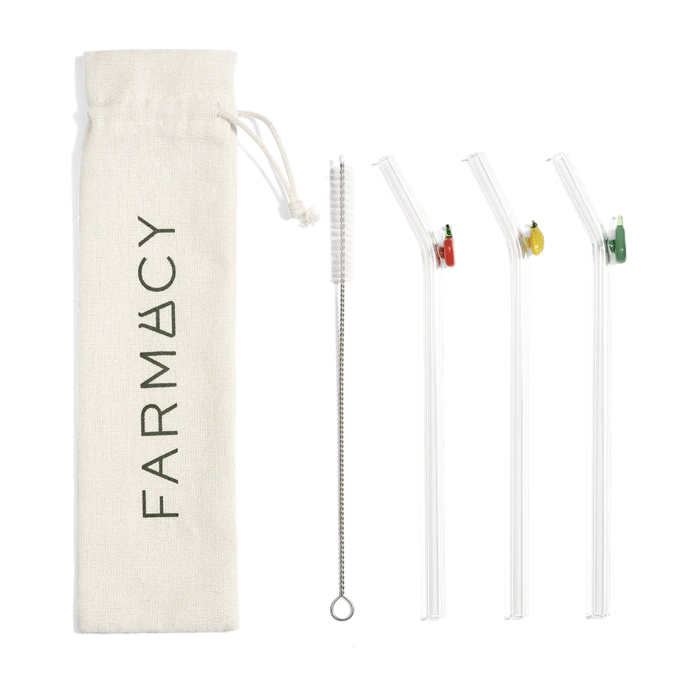 Farmacy Fruitful Sips glassugerør 3-pakning gjenbrukbare