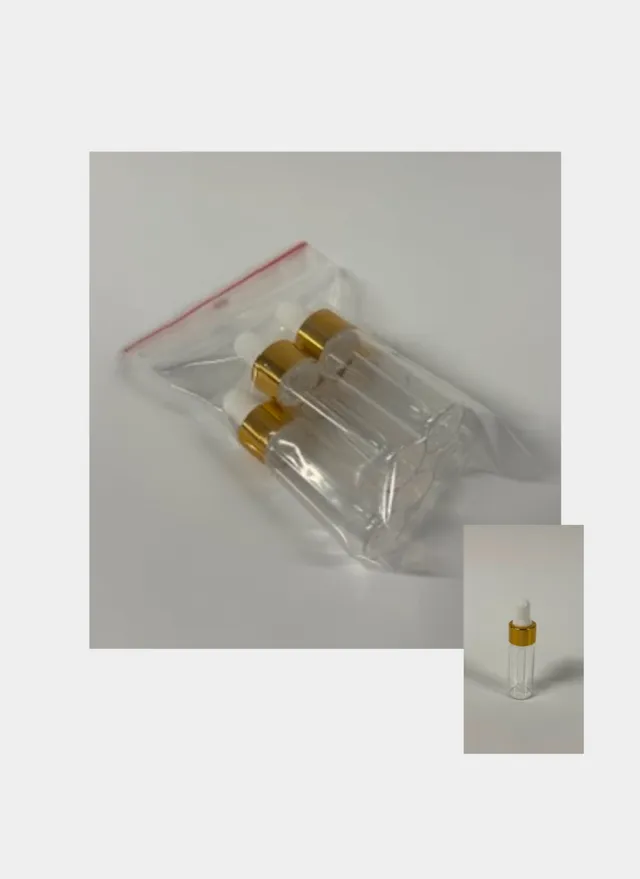 M Picaut miniglassflasker med pipett 5 ml 5 stk