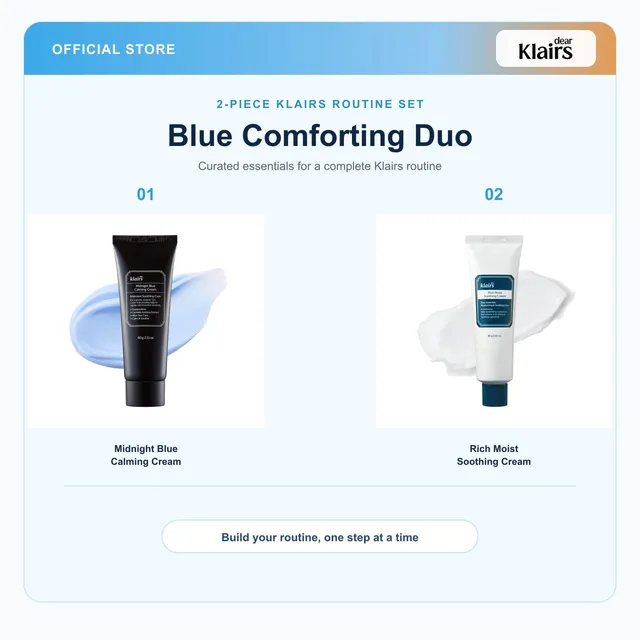Dear Klairs Blue Comforting Duo kremsett 2-pakning mild