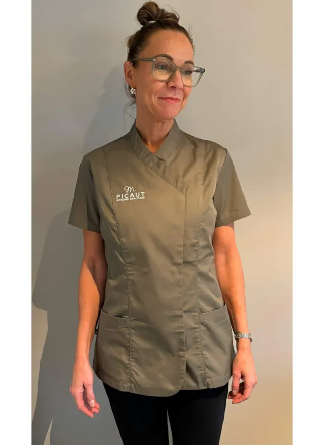 M Picaut arbeidsfrakk beige til klinikk